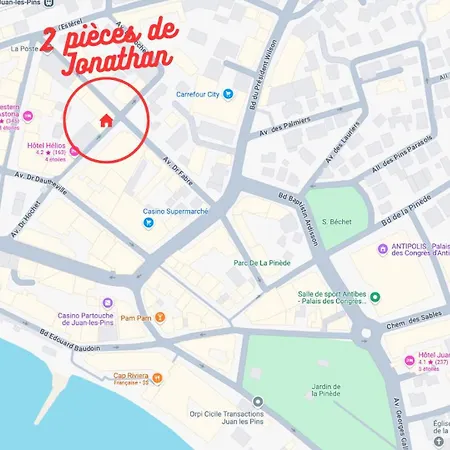 2 Pieces De Jonathan - Les Pins Centre - Proche Plages * Ζουάν λε Πιν